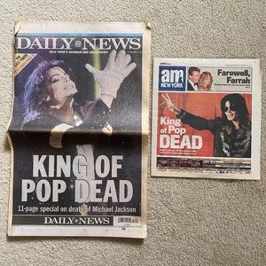 Two NY Daily Newspapers I Coverage of deaths of Michael Jackson & Farrah Fawcett